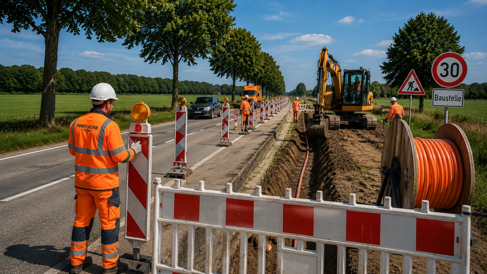 Glasfaserausbau Tiefbau Nachunternehmer